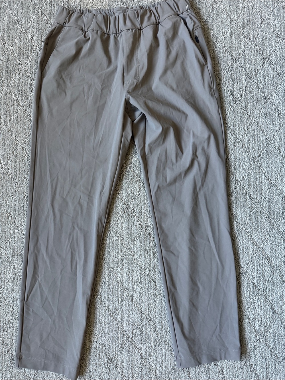 Vuori Women's Miles Ankle Pant Taupe Elastic-Waist
